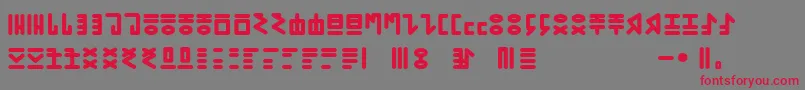 GENР RICA PRIMITIVA 01 Font – Red Fonts on Gray Background